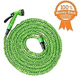 PYRUS ホース 伸縮な 庭のホース 100フィートの拡張可能なガーデンマジックホースパイプ 多機能車の高圧洗車水銃 天然ラテックスの拡張ホース 30メートル/ 100フィートまで拡張