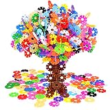 Erencookブロック おもちゃ 知育玩具 子どもおもちゃ 子供プレゼント 積み木 雪の花びら 全3種ピースセット 収納ケース付き (1200ピース)