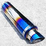 チタン焼き風 スリップオン マフラーサイレンサー 61mm 60.5mm ZXR250 ZXR400 ZXR750 ZXR1200 ZZR250 ZZR400 ZX-4R ZZR600 ZZR1100 ZZR1200 ZZR1400 ZX-25R ZX-6R ZX-7R ZX-9R ZX-10R ZX-12R ZX-14R 汎用