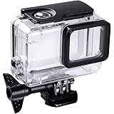 F1TP For GoPro Hero 7 Black/Hero 6/Hero 5用の防水防塵保護ケース[撮影フォグ化防止保護、HDガラスレンズ]防水ハウジングケース|水深45m水中撮影用.