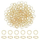PH PandaHall 260個 マルカン 丸カン リング 金具 パーツ ジュエリー DIY用 ゴールド 10x1mm