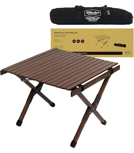 ハイランダー(Hilander) ウッドロールトップテーブル 90×60cm ウッドロールトップテーブルEX【1年保証】アウトドア
