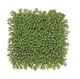 12" Decorative Square Two Tone Moss Green Artificial Boxwood Mat