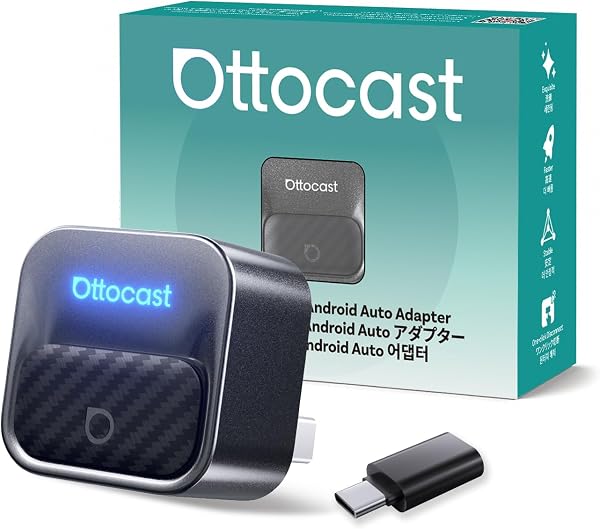 【公式】OTTOCAST 2026最新 オットキャスト Mini Core Ottocast ワイヤレスCarPlay/Android Autoアダプター ミニ 純正有線CarPlay/Android Auto対応車専用 Bluetooth音楽/通話対応 プラグ&プレイ 自動接続 98%以上の車種適合 USB-Type A&C対応 技適認証取得済 - 1