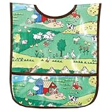 AM PM Kids! Laminated Bib, Barnyard, Small by AM PM Kids!