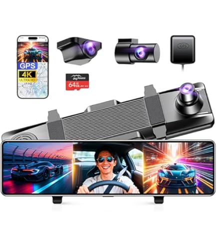 Amazon.co.jp: JADOドライブレコーダー ミラー型 4K録画 後カメラ