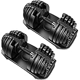ダンベル 可変式 アジャスタブルダンベル 1/2個セット 24kg 40kg 15/17段階調節 3秒で重量調整 クイックダンベル 筋トレ
