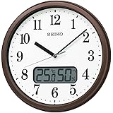 セイコークロック(Seiko Clock) 掛け時計 電波 アナログ 温度 湿度 表示 04:茶メタリック 02:直径31cm KX244B