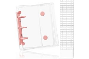 OKAWASI シール帳 透明 A8サイズ レフィル30枚付き シール バインダー シール手帳 女の子 はがせる シール収納(ピンク)