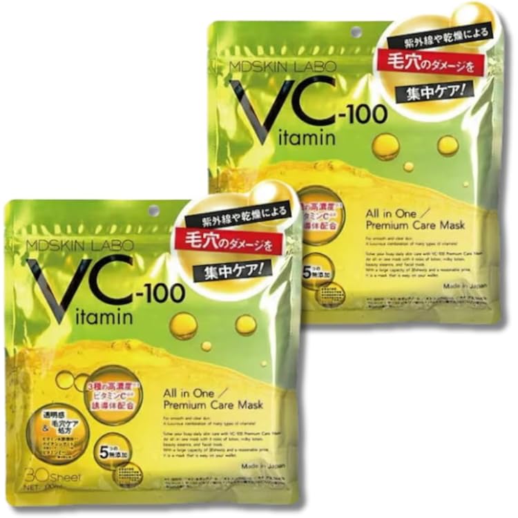 Amazon.co.jp: MDSKIN LABO VC-100 プレミアムケアマスク 30枚×2袋