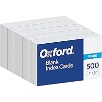 Amazon.co.jp: Oxford インデックスカード 空白 3 × 5インチ