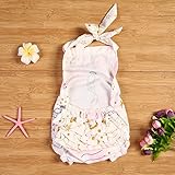 Domybestベビー服 ロンパース　夏　女の子ボディスーツ　赤ちゃんカバーオール　袖なし　魚姫プリント　可愛い　カジュアル　新生児　出産祝い