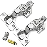 BESTU スライド丁番 隠れヒンジ ヒンジ 扉 家具 キャッチ付 スライド蝶番 インセット 35mmカップ 油圧式 ハードウェア 銅の芯 インセット キャッチ付 35ミリ 2個セット