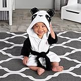 Baby Aspen Pamper Me Panda Hooded Spa Robe, Black/White/Multi, 0-9 Months by Baby Aspen [並行輸入品]