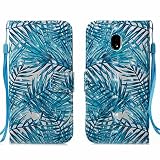 Galaxy J3 2017 ケース ,COOSTOREJP かわいい面白いカラフルな絵画の3DパターンのPUレザーウォレットケースSamsung Galaxy J3 2017 (EU Model)用