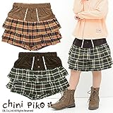 (チニピコ) chini piko ビエラチェック柄キュロット 80 オレンジ