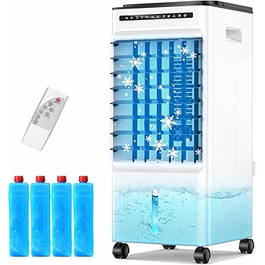 新品　未使用　そのほかも色々激安にて、出品してます！！冷風機【2021年最新改良版+製氷皿付】 KOXXBASS 冷風扇 扇風機 スポットクーラー 卓上冷風機 小型 強風 コンパクト 加湿機能 冷却機能 空気清浄機能 氷いれ可能アロマ USB給電式 涼しい 省エネ ミニクーラー 熱中症と暑さ対策 車中泊 オフィス 個室 寝室 自宅用 父の日 プレゼント ギフト ホワイト【日本語説明書 】 Amazon.co.jp: 冷風扇 - 気化式冷却機: ホーム＆キッチン