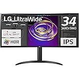 LG モニター ディスプレイ 34WP85CN-B 34インチ/曲面ウルトラワイド(3440×1440)/IPS/アンチグレア/HDR対応/USB Type-C,HDMI×2,DisplayPort/FreeSync/スピーカー搭載/高さ調節 /3年
