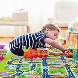Cheng-store 赤ちゃんのクロールマットベビーケアゲームパッド厚い子供の環境保護防湿ゲームマット（130 * 160 * 0.5センチメートル小さな、幸せな都市）
