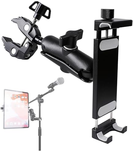 NEOYFC IPad Holder For Microphone Stand/Mic Music Stand,Tablet