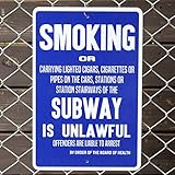 NEW YORK サブウェイサイン「VINTAGE-SW-SMOKING」 SW-12: Vintage Look! W30.5*H45.5 ／ニューヨーク／地下鉄／看板／