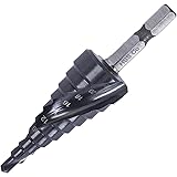 ROGAPER ステップドリル 六角軸ステップドリル コバルトハイス鋼 (4-22mm10段) M35HSS-Co チタンコーティング 2枚刃 スパイラル DIY、木工、金属、ステンレス、プラスチックに適用