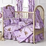 Realtree AP Lavender Camo 6 piece Crib Set by Kimlor