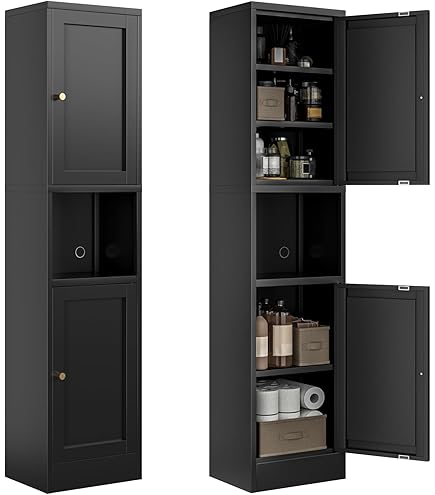 Amazon｜科飛亜 食器棚 スチール製 レンジ台付き カップボード  