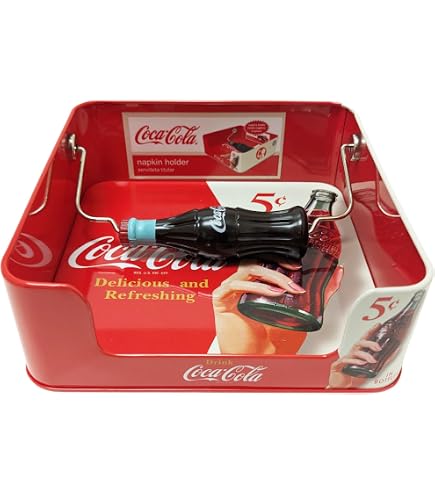 Amazon｜Tablecraft CC381 Coca-Cola Napkin Dispenser, Half, Red by