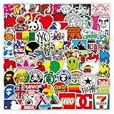 cheesecat ステッカーセット おしゃれ 人気 ブランド Logo ファッションブランド シール ステッカー 防水 おしゃれ 100枚 5-8cm DIY ステッカー 自転車 ヘルメット パソコン スーツケース 手帳 水筒 ヘルメット パソコン 携帯 ノート 車 オートバイ適用(56)