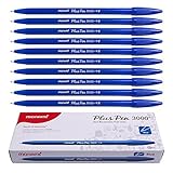 Monami Plus 3000 Office Sign Pen Felt Tip Water Based Ink Color Pen Complete Blue Dozen Box by Monami [並行輸入品]