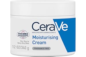 CeraVe Moisturising Cream 340g, Dry to Very Dry Skin Face & Body Moisturiser to Help Restore the Protective Skin Barrier, Hyaluronic Acid + 3 Essential Ceramides, Fragrance Free