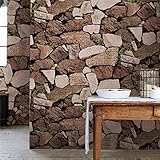 Cheerhuzz 10 MロールRustic Stoneエンボスレッド3dストーンクラブバーテレビ背景壁紙wp217-re