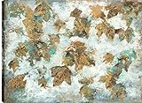 artmaison. CA 30 x 40 Maple Leaves in Winter , Printed Canvasジェルコーティング壁アート、ラージ、ブラウン/ホワイト