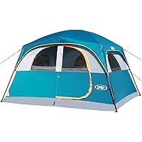 UNP Tents 6 Person Waterproof Windproof Easy Setup,Double Layer Family Camping Tent with 1 Mesh Door & 5 Large Mesh Windows -