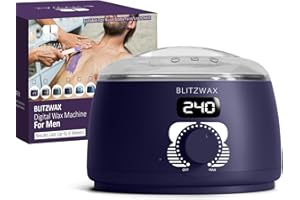 BLITZWAX Single Waxing Pot, Hard Wax Warmer for Face, Legs, Bikini, Brazilian and Body, for 16 oz, At Home Hair Removal Kit, 