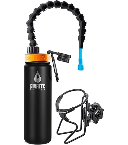 Giraffe Bottle Tower Hands Free Drinking System, Clear Bottle - 15 Inch / 38 Cm Neck - View #6