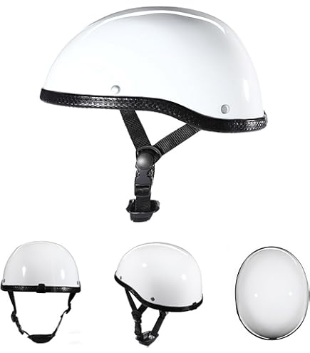 Amazon | 装飾ダックテールヘルメット白フリーサイズ 半ヘル 半帽 半 