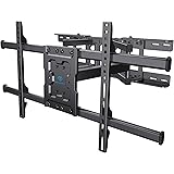 PERLESMITH テレビ壁掛け金具 37～75インチ対応 フルモーション式 耐荷重60kg tv壁掛け金具 かべかけ金具 テレビアーム ウォールマウント 前後＆左右&上下多角度調節 VESA600x400mm 適格請求書発行可