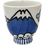 伊万里焼 せいら窯 富士山 お湯呑 青 09927