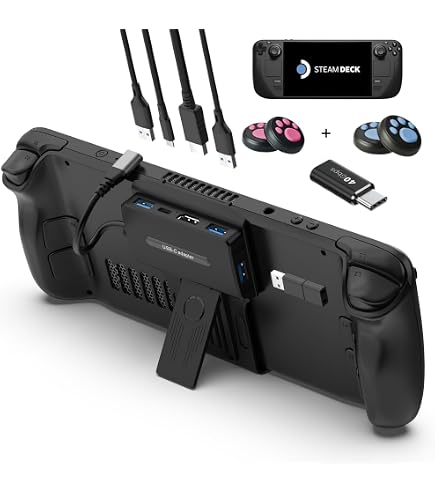 Steam Deck Dock for Steam Deck/OLED with Foldable Stand, HDMI 4K