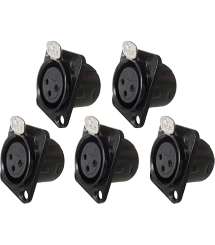 Amazon.co.jp: XLRコネクタ，CableCreation [5本入れ] XLR 3Pin(ピン