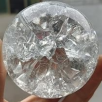 ペガサスのガラス製の水晶玉 Amazon.co.jp: 4/5/6/8 センチメートルアイスクラック水晶玉
