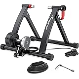 Sportneer 自転車トレーナローラー台 自転車トレーニング 固定式 6段階負荷調整 マグネット式 26～28インチに対応 サイクルトレーナー 自転車トレーナー 折りたたみ エクササイズ フィットネストレーナー 専用クイックレリーズ/前輪置き付き