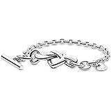 Pandora Jewelry - Knotted Heart T-Bar Bracelet for Women in Sterling Silver