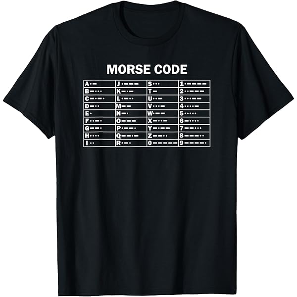 Amazon | モールス符号Tシャツ - 国際モールス符号