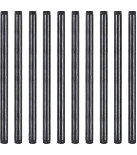 3/4 Inch Black Malleable Iron 6 Inch Nipple Fitting Pipe Pack Of 10