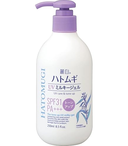 Amazon.co.jp: 熊野油脂 麗白 ハトムギ UV ミルキージェル SPF31 PA+++