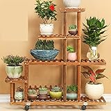 木製の花の棚の床マルチ階建てのマルチ肉高低低盆栽バルコニー緑のラジウムリビング屋内と屋外の花のポットラック ( 三 : C )