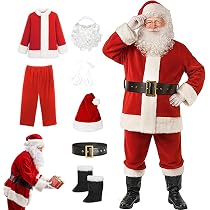 サンタクロースの服装大人のサンタのお父さんのスーツ男の婦人の金糸のクリスマス サンタクロースの服装大人のサンタのお父さんのスーツ男の婦人の金糸の